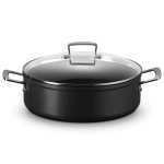 Patelnia sauteuse z pokrywką Le Creuset 28 cm Czarny mat - Black matt