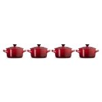 Naczynie z kamionki mini Le Creuset 4 szt. Czerwone - Red
