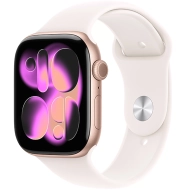 Apple Watch Series 11 (2025) GPS 42mm koperta aluminiowa Rose Gold + pasek Light Blush Sport Band S/M