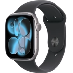 Apple Watch Series 11 (2025) GPS 46mm koperta aluminiowa Space Grey + pasek Black Sport Band S/M