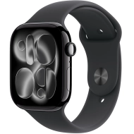 Apple Watch Series 11 (2025) GPS + Cellular 46mm koperta aluminiowa Jet Black + pasek Black Sport Band M/L