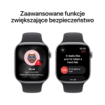 Apple Watch Series 11 (2025) GPS + Cellular 46mm koperta aluminiowa Space Grey + pasek Black Sport Band M/L