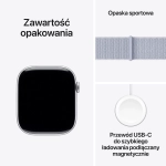 Apple Watch Series 10 (2024) GPS 42 mm koperta aluminiowa Silver + pasek Blue Cloud Sport Loop
