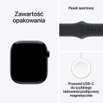 Apple Watch Series 10 (2024) GPS 42 mm koperta aluminiowa Jet Black + pasek Black Sport Band M/L