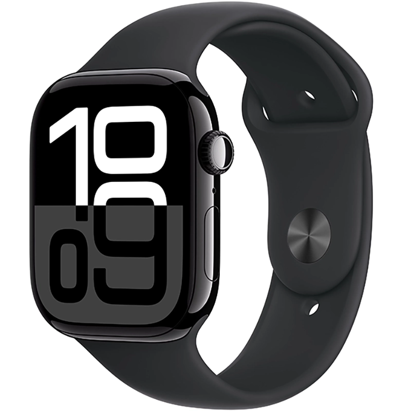 Apple Watch Series 10 (2024) GPS + Cellular 42 mm koperta aluminiowa Jet Black + pasek Black Sport Band S/M
