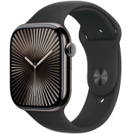 Apple Watch Series 10 (2024) GPS 46 mm koperta tytanowa Slate + pasek Black Sport Band M/L