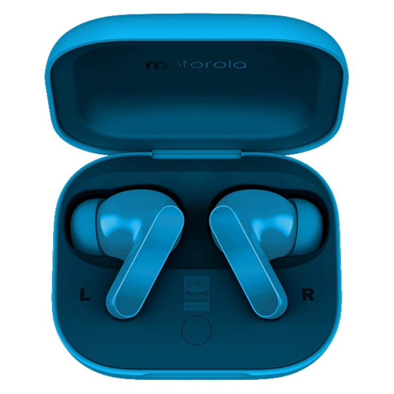 Słuchawki bezprzewodowe Motorola Moto Buds Bass Niebieskie - Blue Jewel