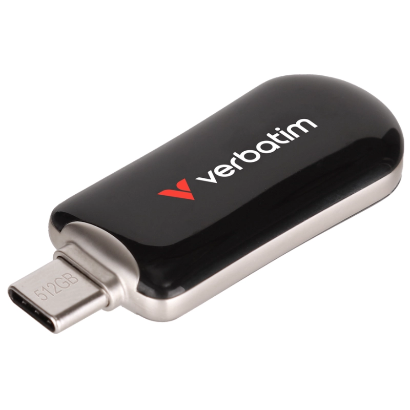 Pendrive Verbatim Plectra USB-C 512 GB Czarny - Black