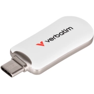 Pendrive Verbatim Plectra USB-C 256 GB Biały - White
