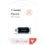 Pendrive Verbatim Plectra USB-C 64 GB Czarny - Black