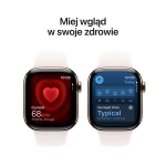 Apple Watch Series 11 (2025) GPS + Cellular 42mm koperta tytanowa Gold + pasek Light Blush Sport Band S/M