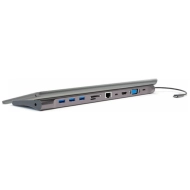Hub wieloportowy z podstawką do laptopa 4smarts 11w1 Szara - Grey