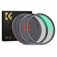 Filtr K&F Concept 3w1 CPL NANO-X + Adapter + Dekielek ochronny 58 mm