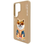 Etui Nimmy Glasses Cool Cat do Samsung Galaxy S26 Ultra Beżowy - Beige