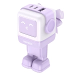 Ładowarka Ugreen Nexode RG 1x USB-A 2x USB-C 65 W Fioletowa - Purple