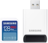 Karta pamięci Samsung SDXC PRO Plus 2023 128 GB V30 U3 UHS-I (180 MB/s) + czytnik SD