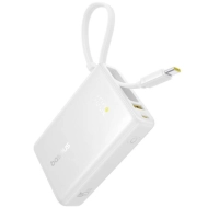 Powerbank Baseus PicoGo Digital Display 10000 mAh 45 W Biały - White