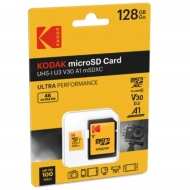 Karta pamięci Kodak microSD 128 GB + adapter Żółta - Yellow