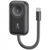 Ładowarka indukcyjna USAMS CD245 do Apple Watch + powerbank 1200 mAh Tytanowa czerń - Titanium