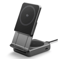 Ładowarka indukcyjna 2w1 Spigen Essential Qi2.2 25 W Czarna - Black