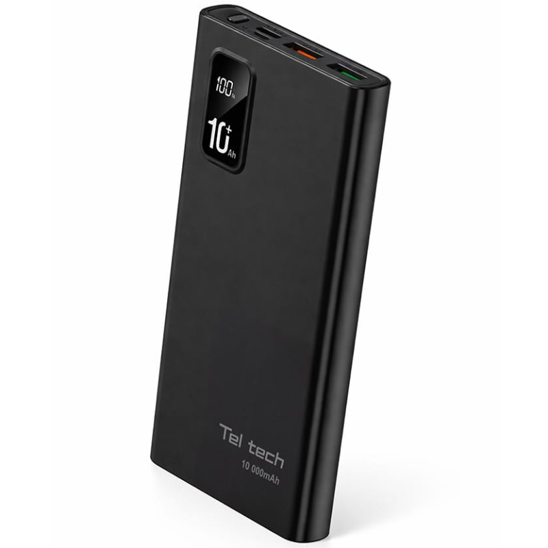 Powerbank Teltech TPB-10 10000 mAh 22.5 W Czarny - Black