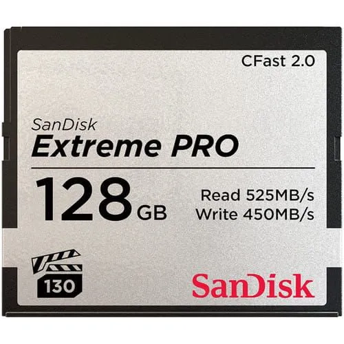 Karta pamięci SanDisk CFast 2.0 128GB Extreme PRO VPG 130 525/450 MB/s