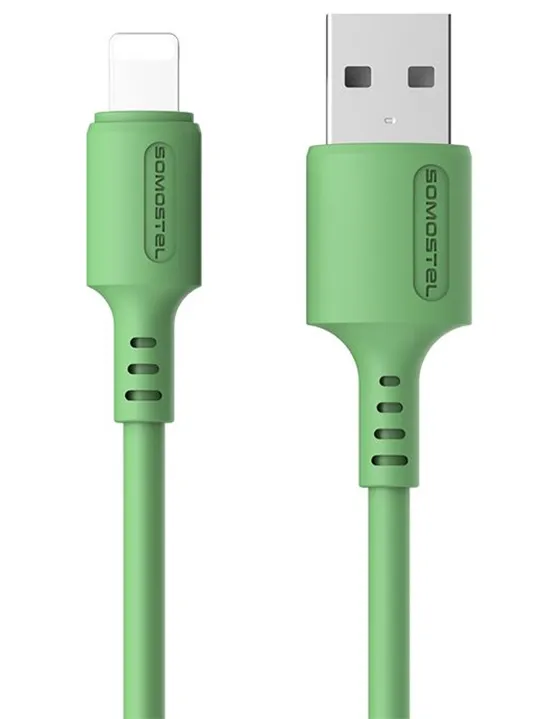 Kabel USB-A - Lightning 3 A Quick Charger Somostel zielony