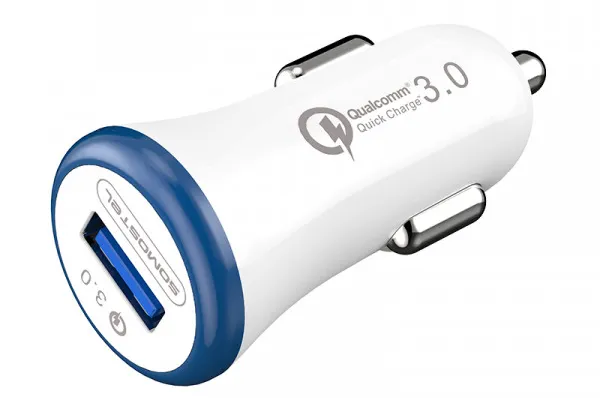 Ładowarka samochodowa USB 3.0 Fast charger Somostel biała