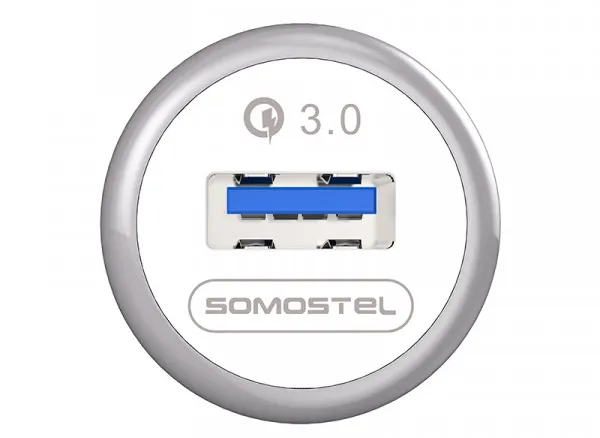 Ładowarka samochodowa USB 3.0 Fast charger Somostel biała