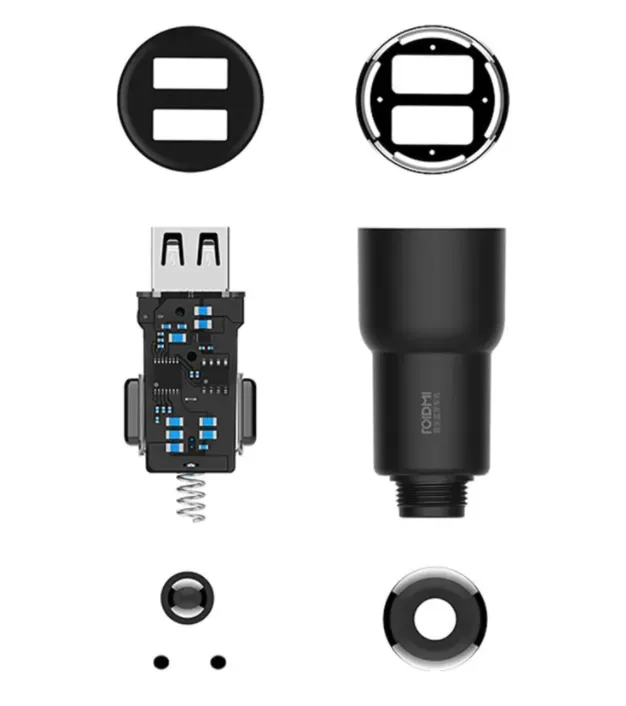 Ładowarka samochodowa Dual USB z transmiterem FM Roidmi