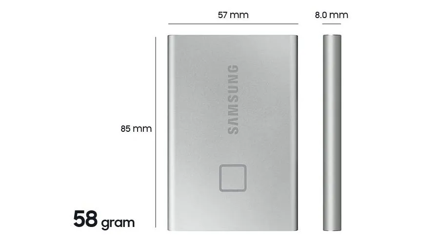 Dysk Samsung Portable SSD T7 Touch USB 3.2 1 TB czarny