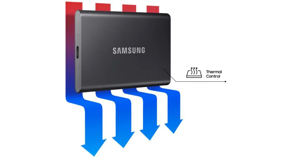 Dysk Samsung Portable SSD T7 USB 3.2 2 TB niebieski