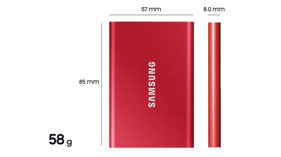 Dysk Samsung Portable SSD T7 USB 3.2 2 TB niebieski