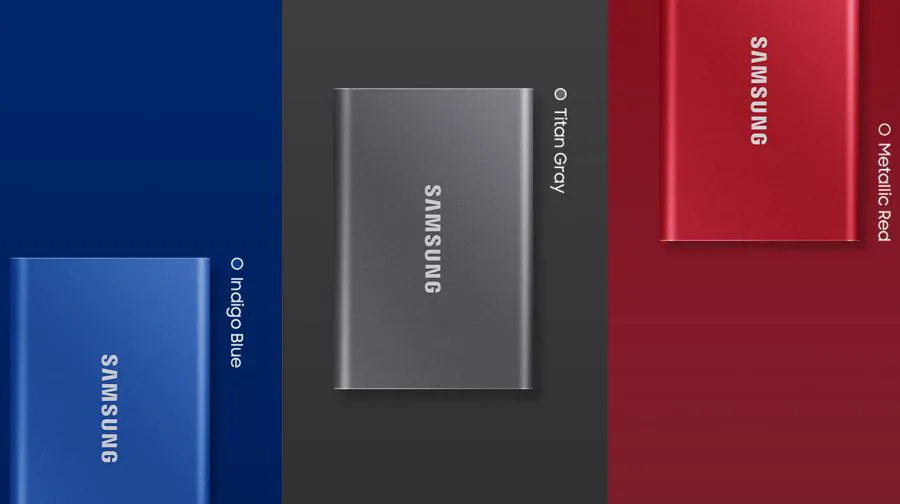 Dysk Samsung Portable SSD T7 USB 3.2 2 TB szary