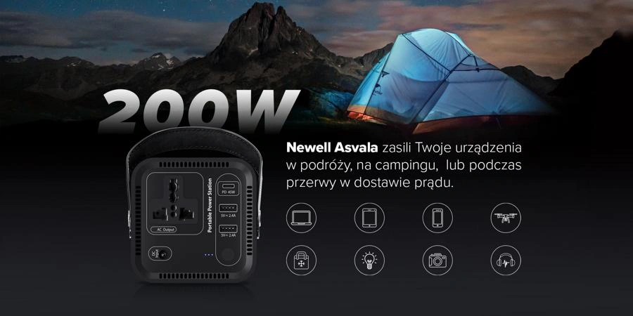 Powerbank 41600 mAh Newell Asvala 220 V PD 45 W