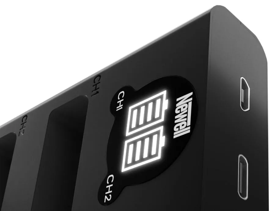 Zestaw ładowarka dwukanałowa Newell DL-USB-C i dwa akumulatory EN-EL14