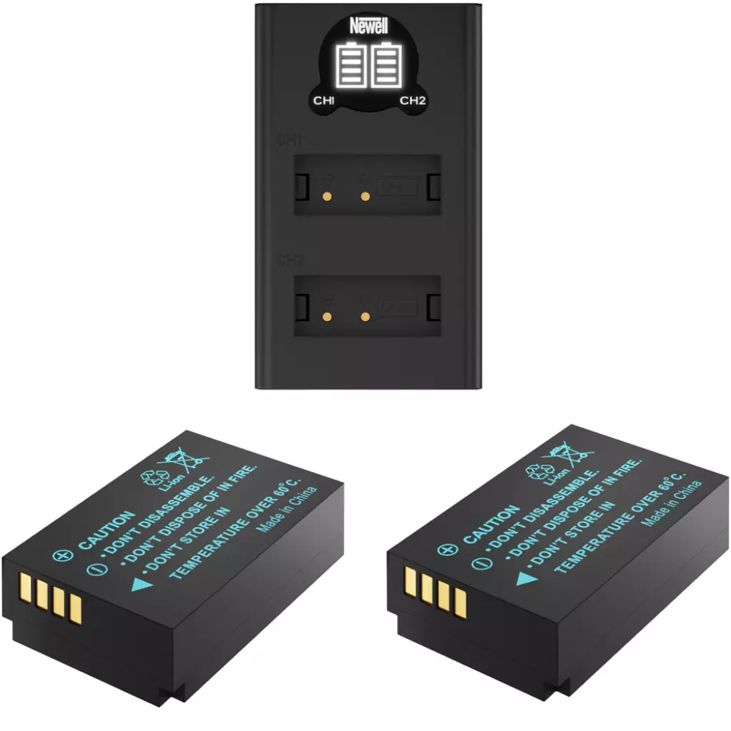 Zestaw ładowarka dwukanałowa Newell DL-USB-C i akumulator LP-E12