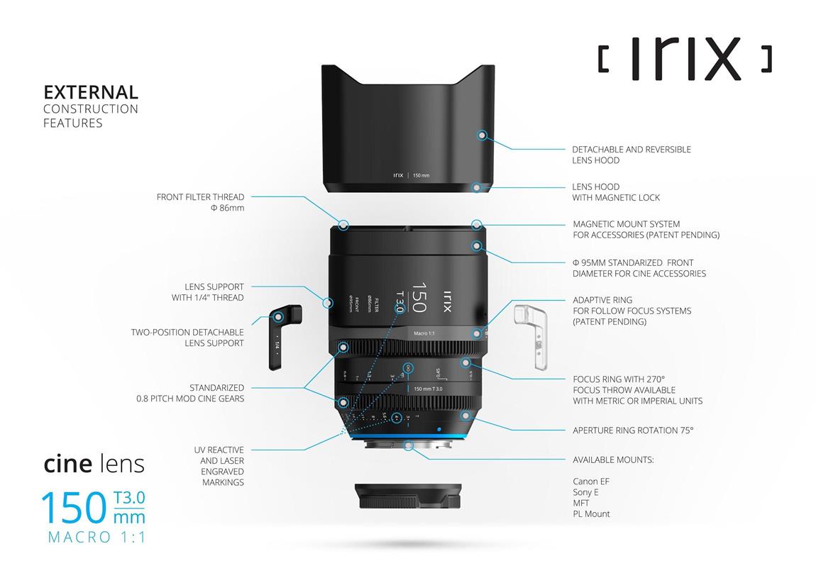 Obiektyw Irix Cine 150 mm T3.0 Makro do Canon EF