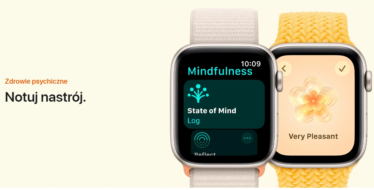 Apple Watch SE V2 GPS 40 mm koperta z aluminium w kolorze srebrnym z opaską sportową w kolorze zimowego błękitu