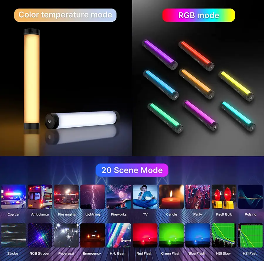 Tubowa lampa LED Ulanzi VL110 RGB