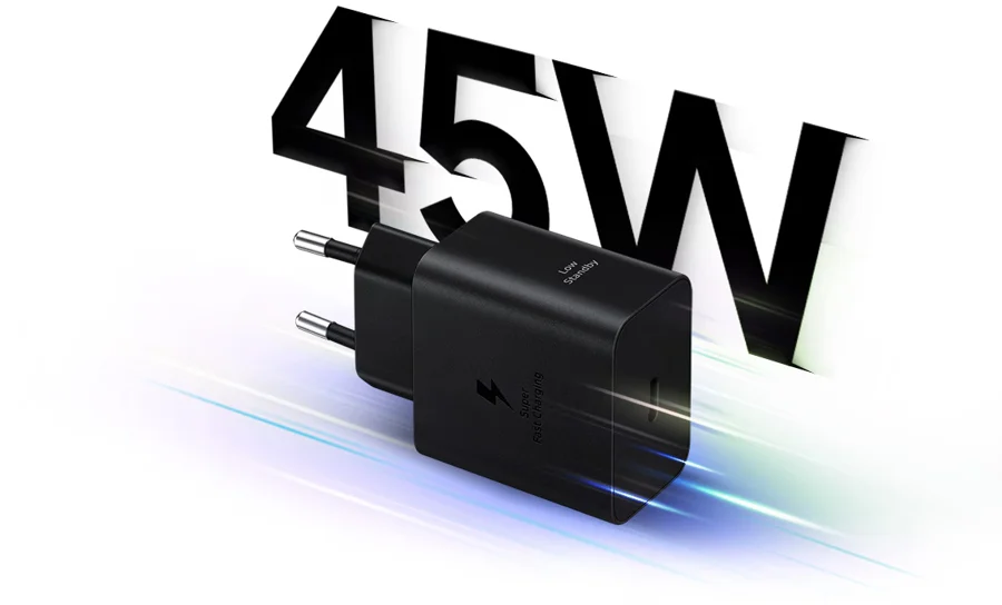 Ładowarka sieciowa do telefonu Samsung 45W EP-T4511 z kablem USB-C czarna