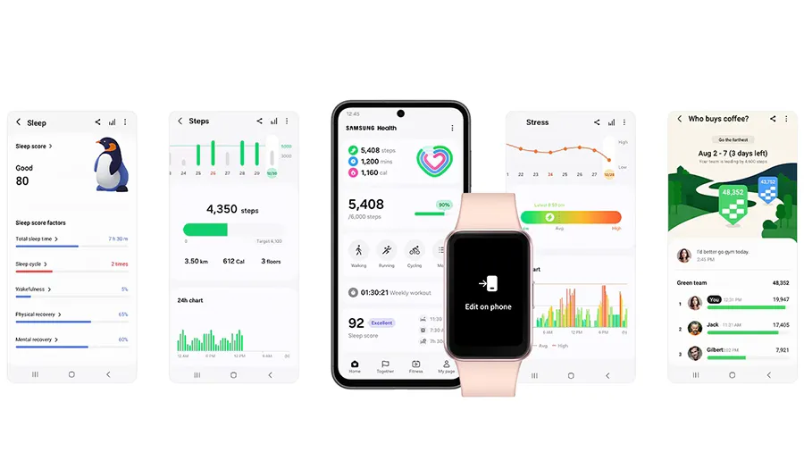 Smartband Samsung Galaxy Fit 3 różowe złoto